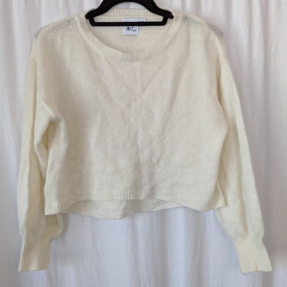 Princess Polly Cropped Cream Sweater Size Small - Picture 3 of 12